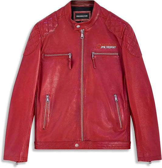 Chaqueta de cuero para Hombre Redskin 1984 Bullit Vegas Dark Red