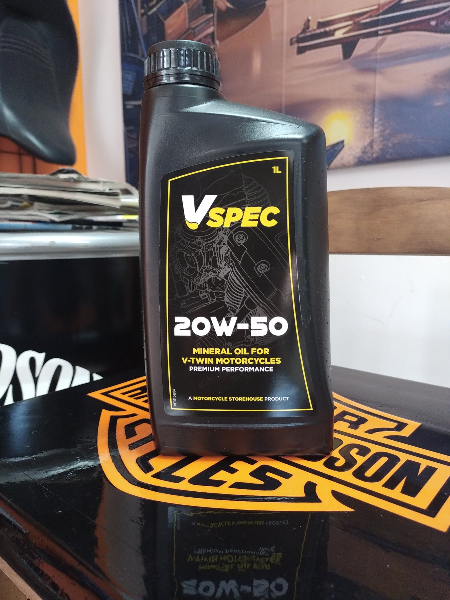 Aceite de motor mineral V TWIN 20W50 1L